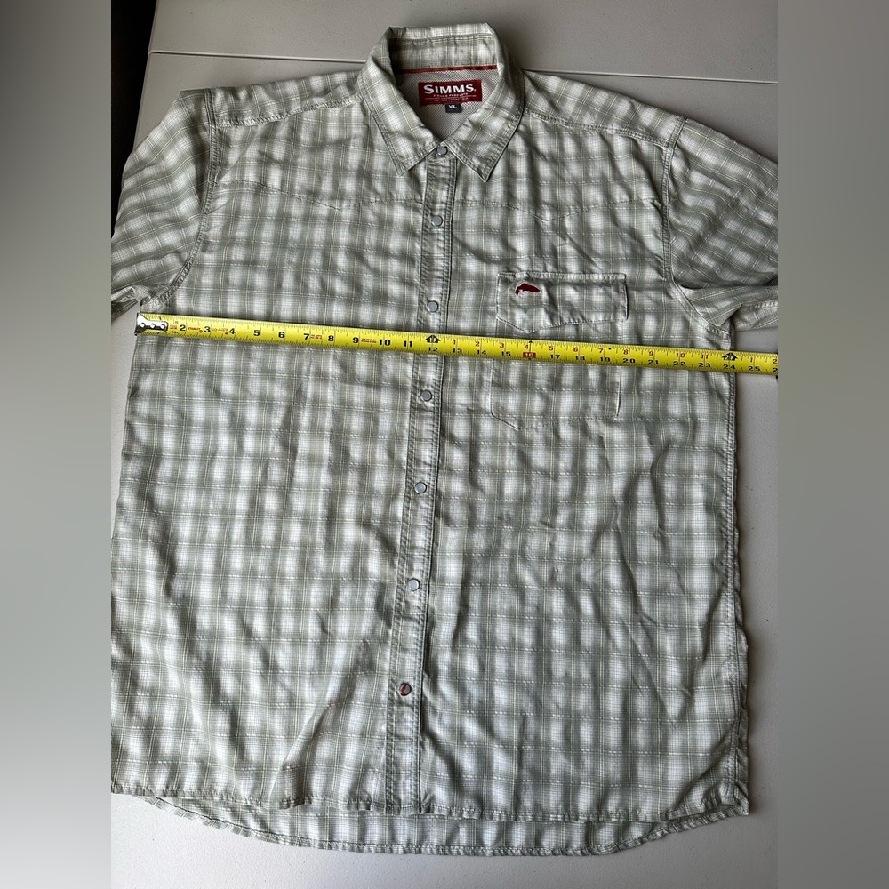 SIMMS ‘Big Sky’ UPF 50 Performance Fishing Short Sleeve Shirt Men’s Size XL - Picture 7 of 8